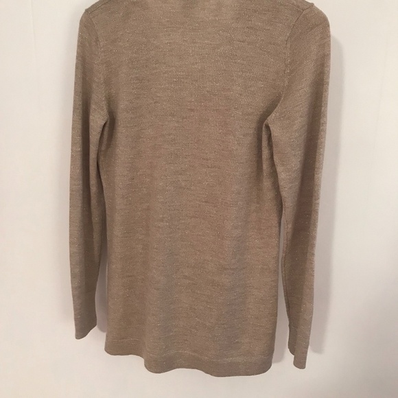 Rare Ann Taylor Women Gold Merino Wool Cardigan - Picture 4 of 10